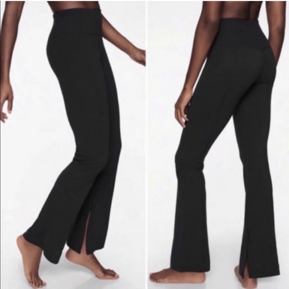 Athleta Pants - ATHLETA Powervita Barre Black Skinny Flare Yoga Workout Pants Small